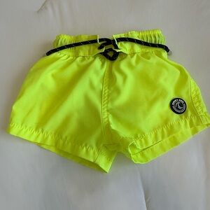 Binky bro- Neon Yellow baby board shorts 6 months